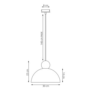 Lampa wisząca Emibig Kaki: Skandynawski design, biały klosz