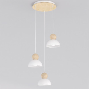 Lampa wisząca Emibig Kaki | Skandynawski design, biały kolor