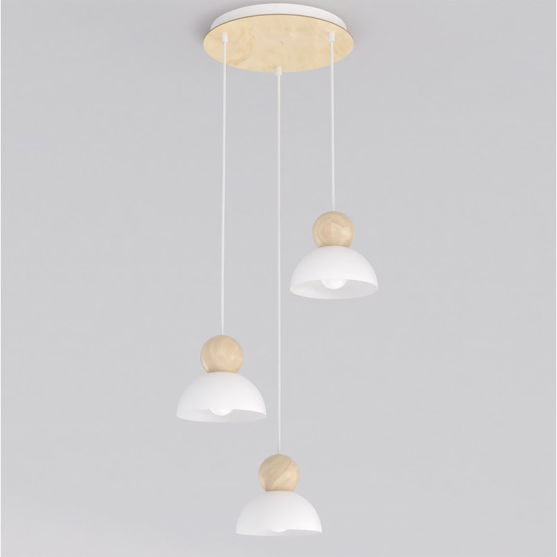 Lampa wisząca Emibig Kaki | Skandynawski design, biały kolor