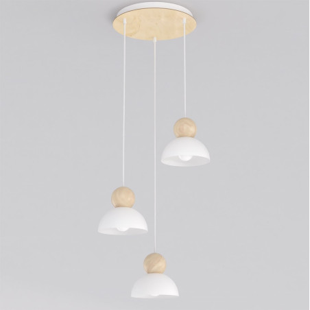 Lampa wisząca Emibig Kaki | Skandynawski design, biały kolor