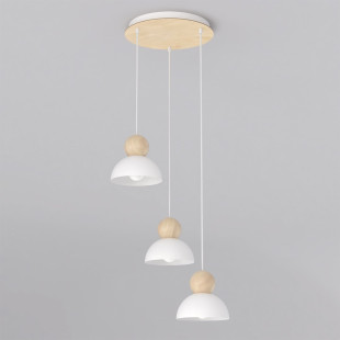 Lampa wisząca Emibig Kaki | Skandynawski design, biały kolor