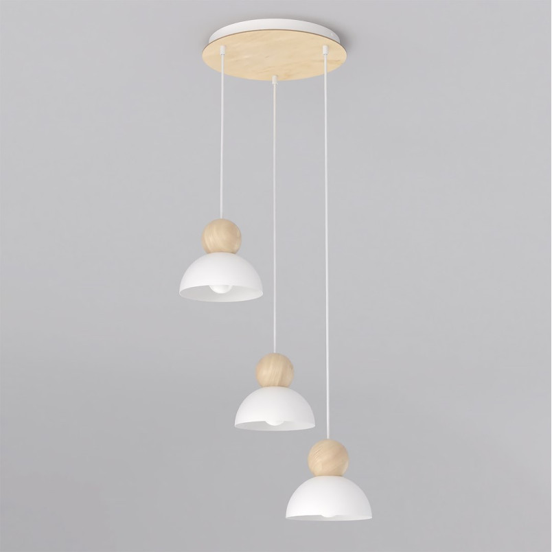Lampa wisząca Emibig Kaki | Skandynawski design, biały kolor