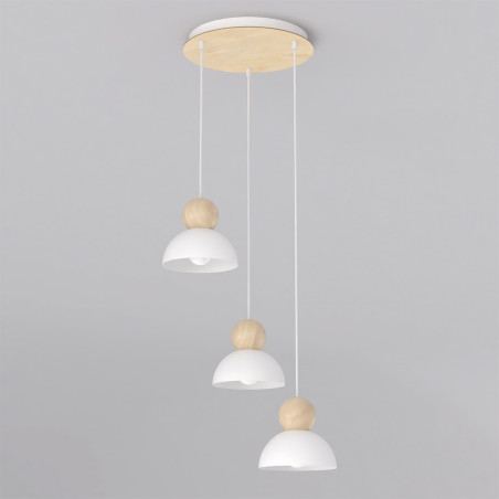 Lampa wisząca Emibig Kaki | Skandynawski design, biały kolor