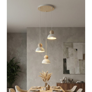 Lampa wisząca Emibig Kaki | Skandynawski design, biały kolor