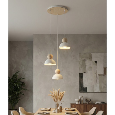 Lampa wisząca Emibig Kaki | Skandynawski design, biały kolor