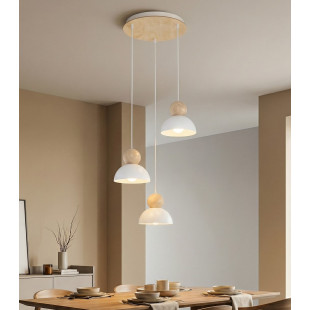 Lampa wisząca Emibig Kaki | Skandynawski design, biały kolor