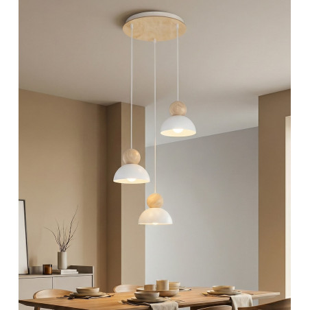 Lampa wisząca Emibig Kaki | Skandynawski design, biały kolor