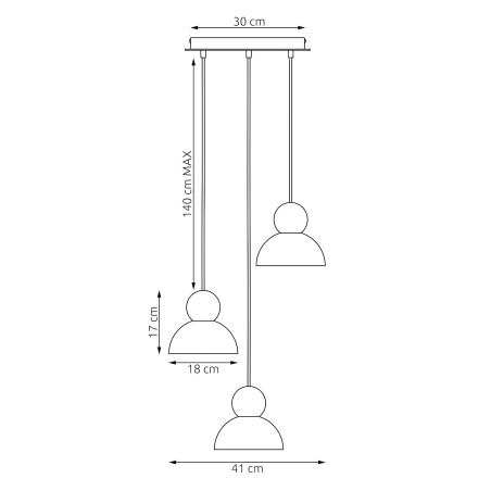 Lampa wisząca Emibig Kaki | Skandynawski design, biały kolor