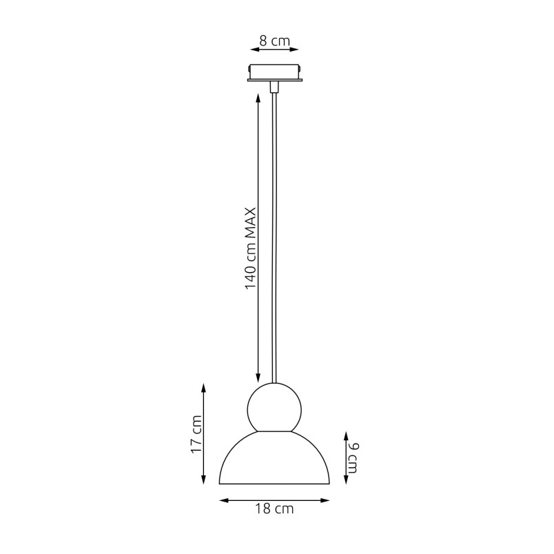 Lampa wisząca Emibig - Skandynawski design, drewno, beż