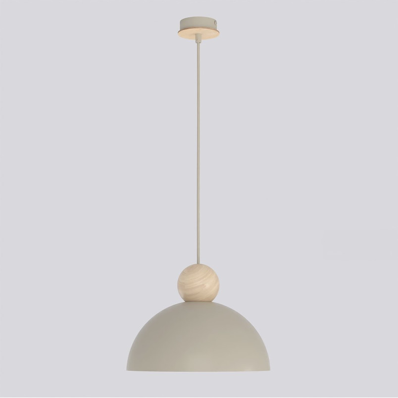 Lampa wisząca Emibig: Skandynawski design z metalu i drewna