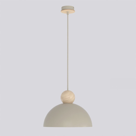 Lampa wisząca Emibig: Skandynawski design z metalu i drewna