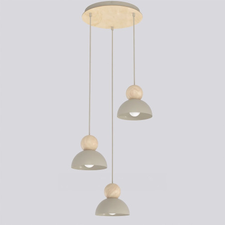 Lampa wisząca Emibig Kaki | Skandynawski design, drewno