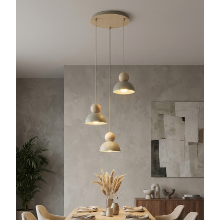 Lampa wisząca Emibig Kaki | Skandynawski design, drewno