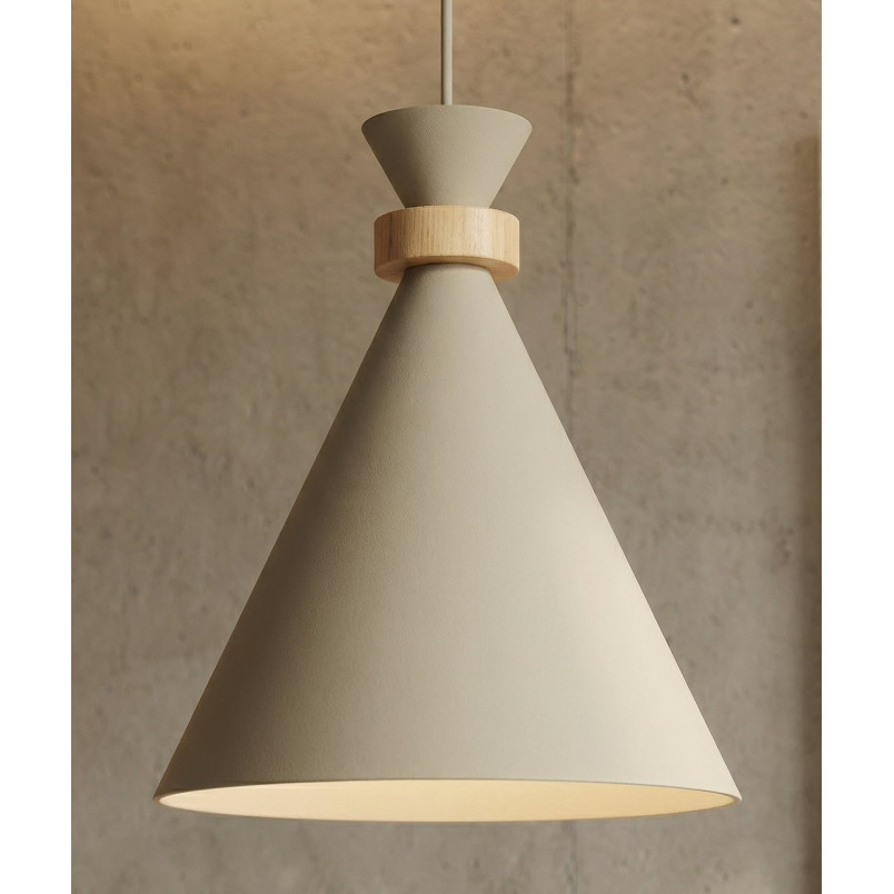 Lampa wisząca Emibig Zero: 3 stożki, styl skandynawski, mokka