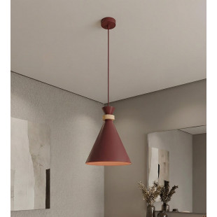 Lampa wisząca ZERO Emibig - burgund, 23cm | Skandynawski design