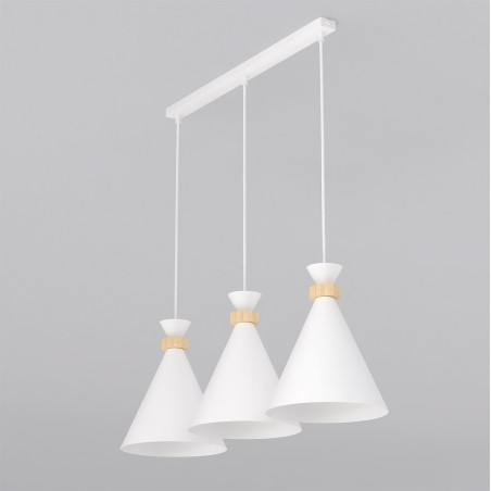Lampa wisząca ZERO - 3 stożki, styl skandynawski | Emibig