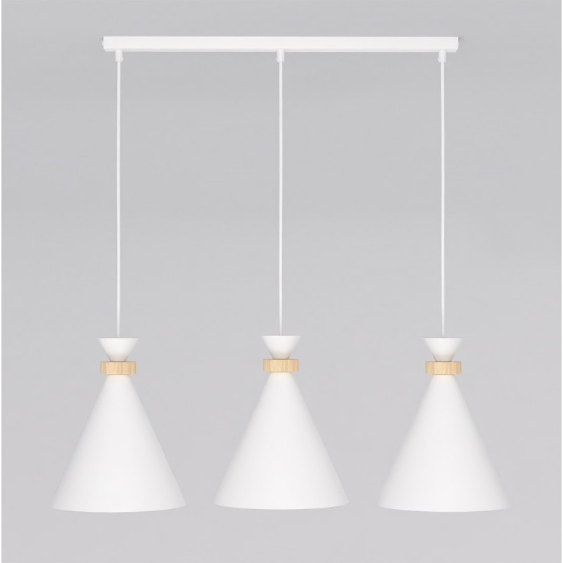 Lampa wisząca ZERO - 3 stożki, styl skandynawski | Emibig