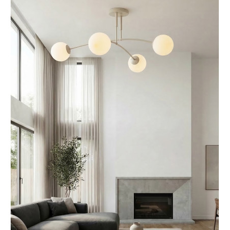 Lampa sufitowa Pregos Emibig | 4 kule szklane | Modern