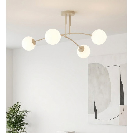 Lampa sufitowa Pregos Emibig | 4 kule szklane | Modern