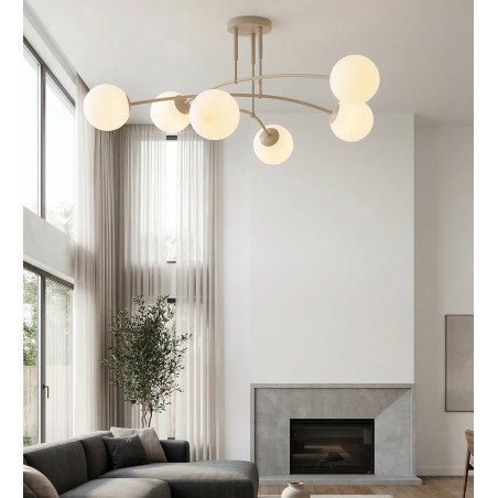 Lampa sufitowa Pregos Emibig - 6 szklanych kul, modern