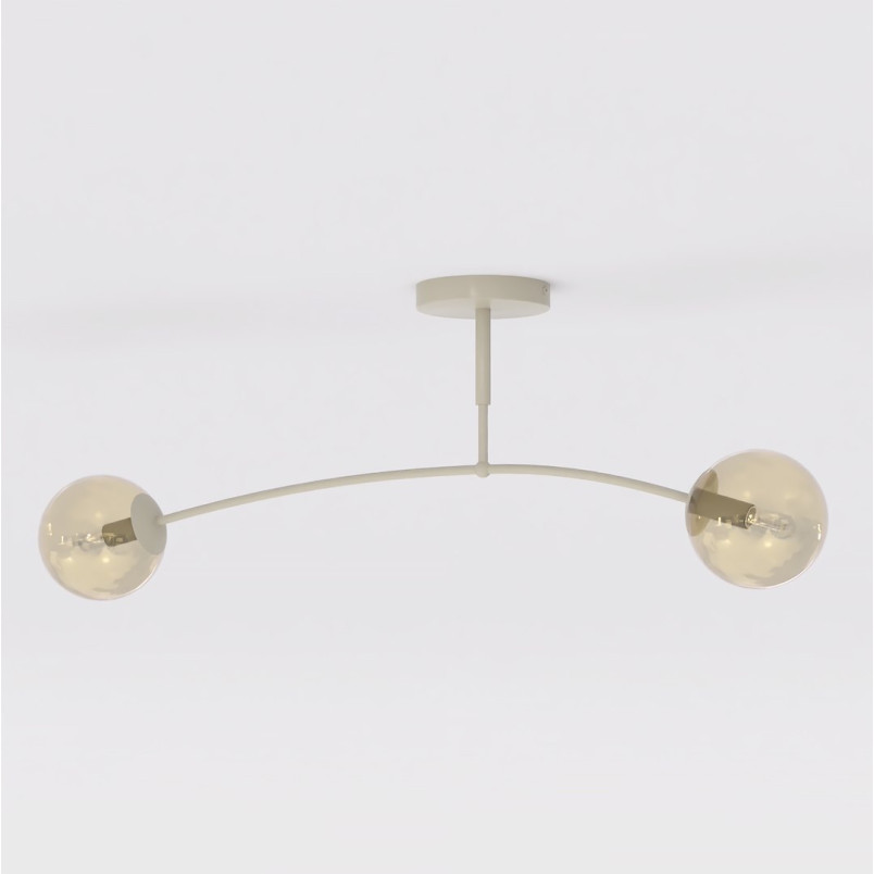 Lampa sufitowa Pregos Emibig | Miodowy szklany klosz, 60cm