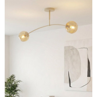 Lampa sufitowa Pregos Emibig | Miodowy szklany klosz, 60cm