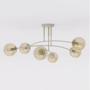 Lampa sufitowa Pregos Emibig | 6 szklanych kul, miodowy