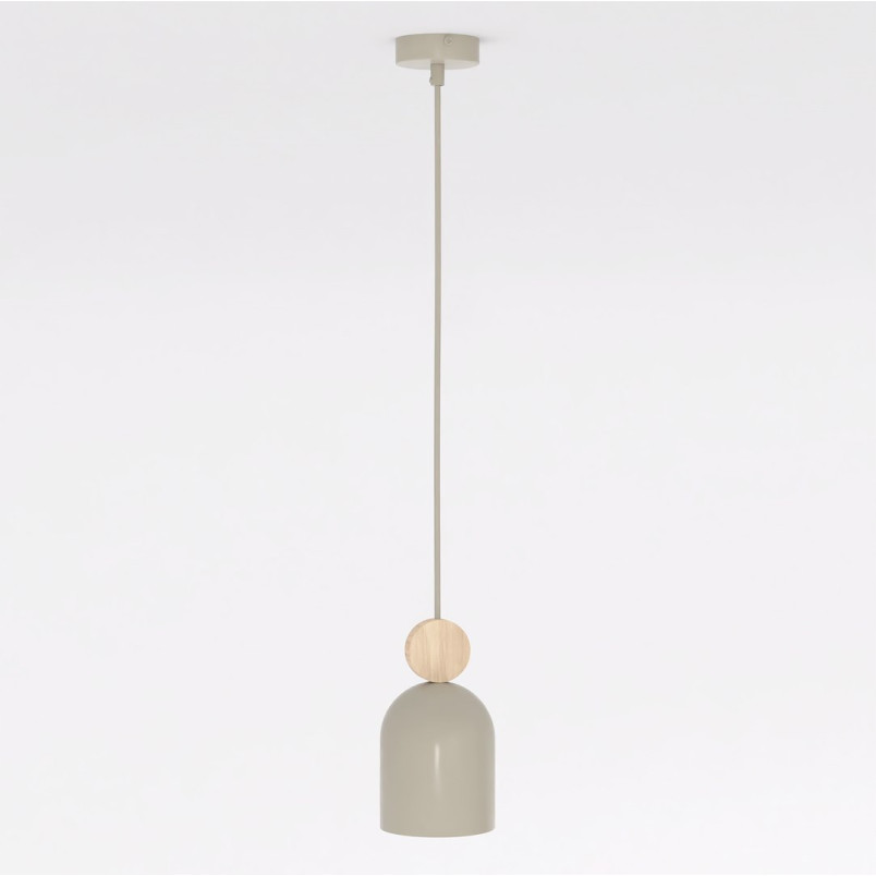 Lampa wisząca Mesi | Metal i drewno | Emibig