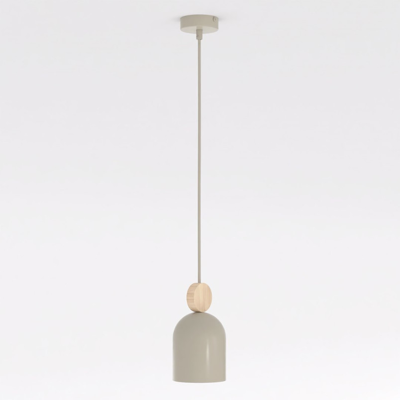 Lampa wisząca Mesi | Metal i drewno | Emibig