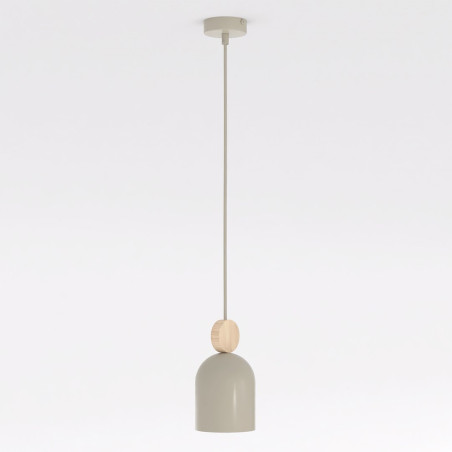 Lampa wisząca Mesi | Metal i drewno | Emibig