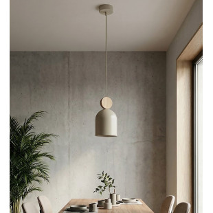 Lampa wisząca Mesi | Metal i drewno | Emibig