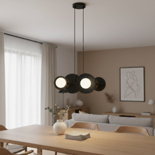 Lampa wisząca Emibig - nowoczesny design, czarno-biała