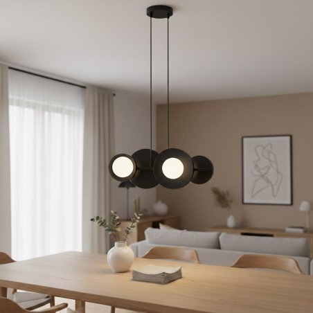 Lampa wisząca Emibig - nowoczesny design, czarno-biała