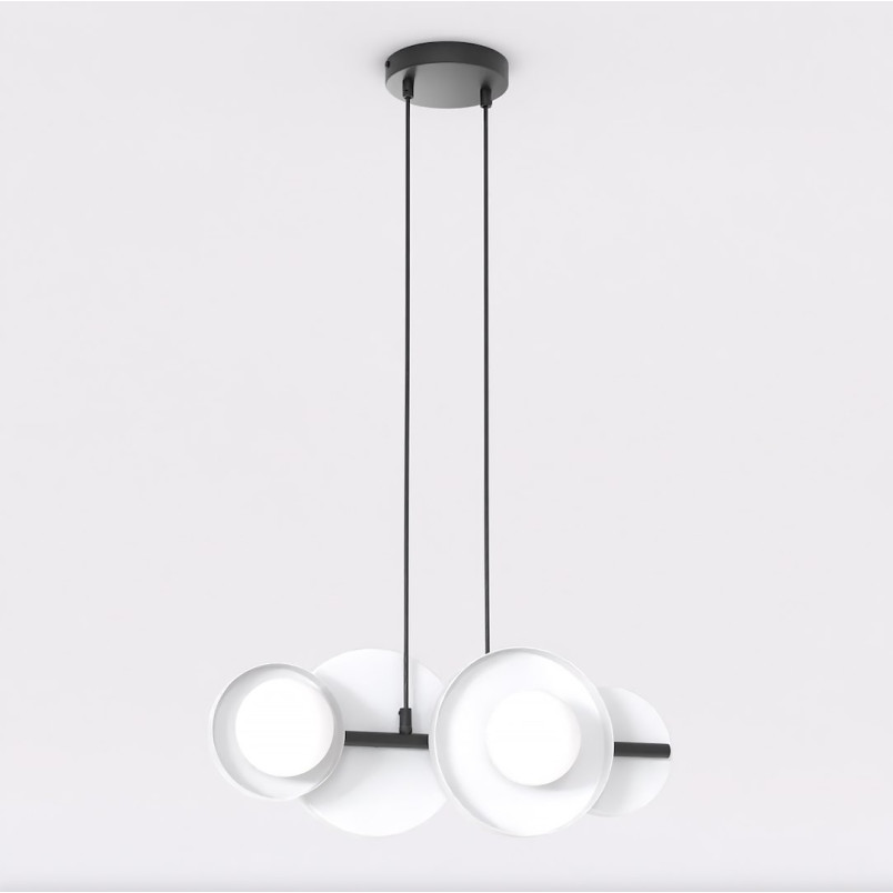 Lampa wisząca Emibig | Metalowa, 4 kule, 53cm | Sklep z meblami