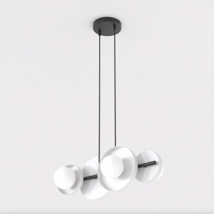 Lampa wisząca Emibig | Metalowa, 4 kule, 53cm | Sklep z meblami