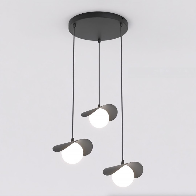 Lampa wisząca Emibig Ritual - 3 kule, czarno-biała | Sklep mebli