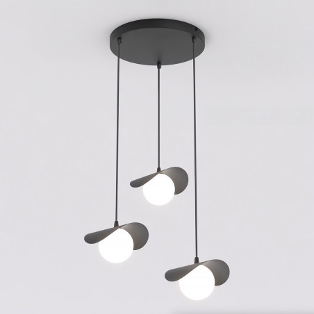 Lampa wisząca Emibig Ritual - 3 kule, czarno-biała | Sklep mebli
