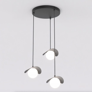 Lampa wisząca Emibig Ritual - 3 kule, czarno-biała | Sklep mebli