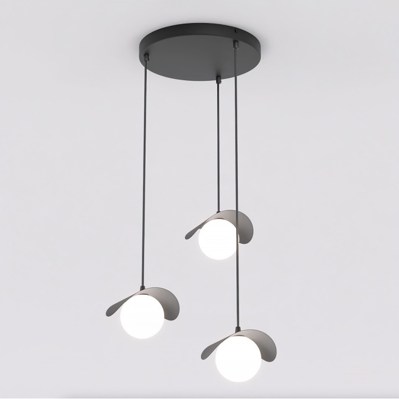 Lampa wisząca Emibig Ritual - 3 kule, czarno-biała | Sklep mebli