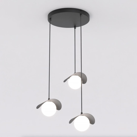 Lampa wisząca Emibig Ritual - 3 kule, czarno-biała | Sklep mebli
