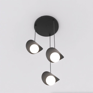 Lampa wisząca Emibig Ritual - 3 kule, czarno-biała | Sklep mebli