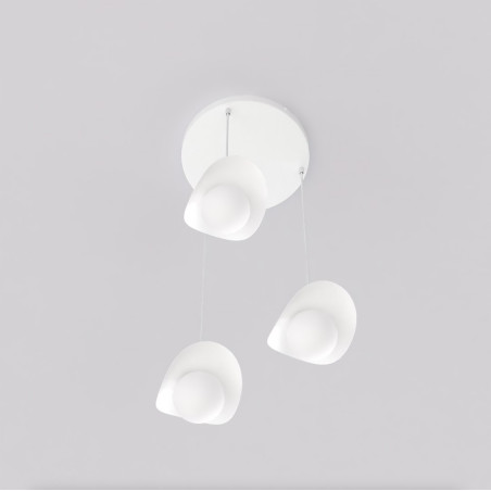 Lampa wisząca Emibig Ritual: 3 kule, nowoczesny design