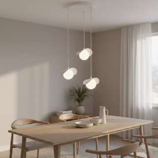 Lampa wisząca Emibig Ritual: 3 kule, nowoczesny design