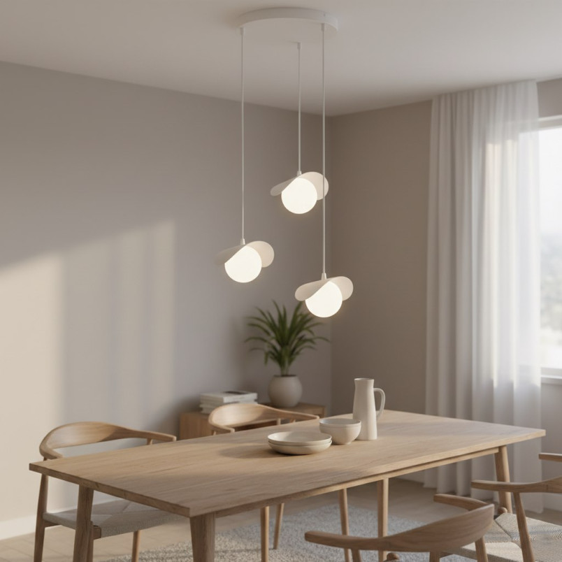 Lampa wisząca Emibig Ritual: 3 kule, nowoczesny design