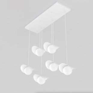 Lampa wisząca Emibig Ritual: 6 szklanych kul, nowoczesny design