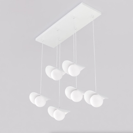 Lampa wisząca Emibig Ritual: 6 szklanych kul, nowoczesny design