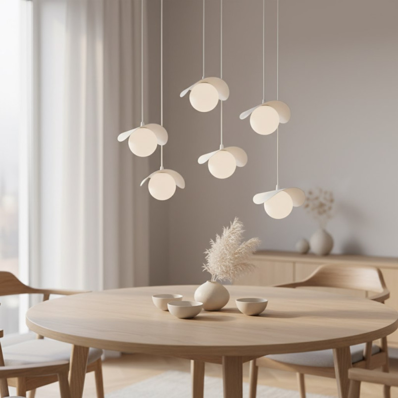 Lampa wisząca Emibig Ritual: 6 szklanych kul, nowoczesny design