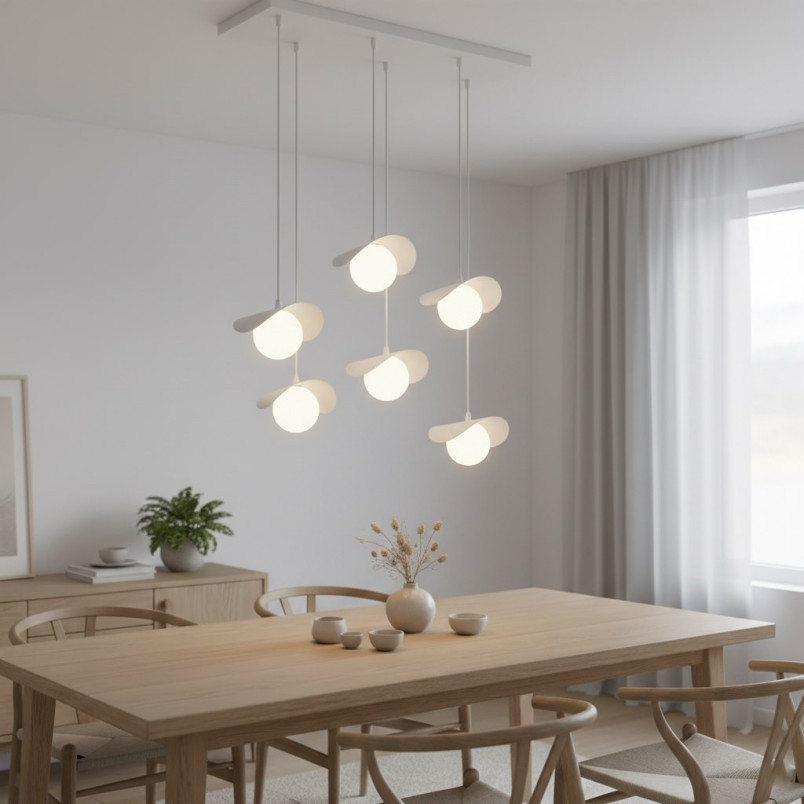 Lampa wisząca Emibig Ritual: 6 szklanych kul, nowoczesny design