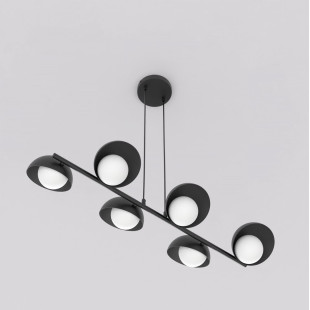 Lampa wisząca Boom - 6 punktów, szkło, Emibig
