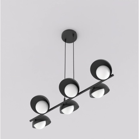 Lampa wisząca Boom - 6 punktów, szkło, Emibig